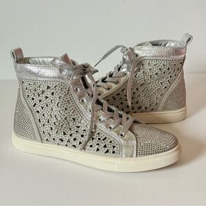 Lady Couture New York Silver High Top Sneakers 41 | US Size 9.5